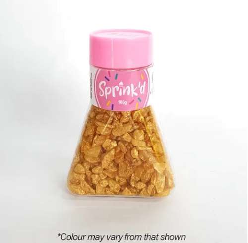 Sprink'd Geode Rock Sugar - Gold - Click Image to Close